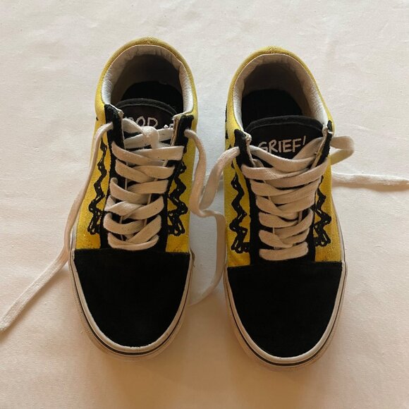 Vans Peanuts Charlie Brown Sneakers size 3.5 - Picture 2 of 10
